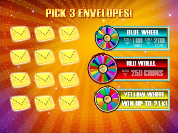 Pick 3 envelopes. - Casino Codes