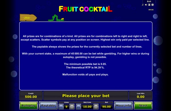 Casino Codes image of Fruit Cocktail