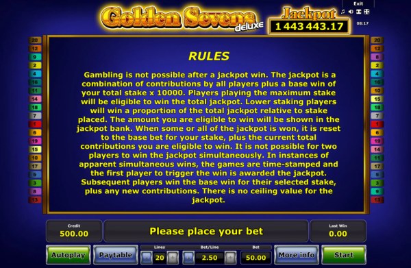 Golden Sevens Deluxe by Casino Codes