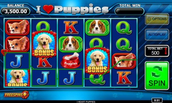 Three bonus symbols anywhere on the reels triggers free spins feature by Casino Codes
