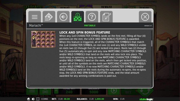 Lock and Respin Bonus Feature Rules - Casino Codes