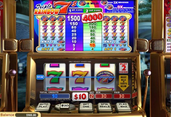 Triple Rainbow 7's by Casino Codes