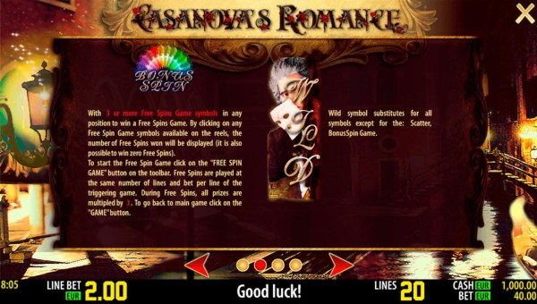 Casanova's Romance by Casino Codes