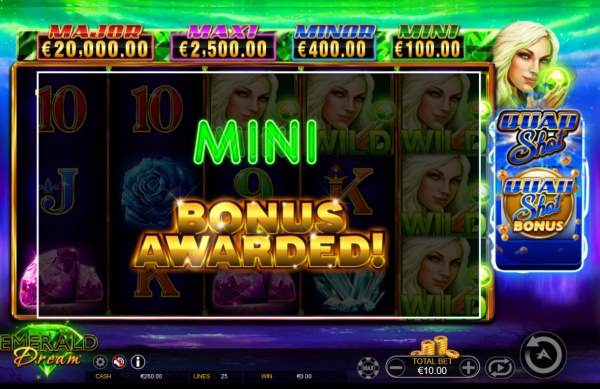 Casino Codes image of Emerald Dream Quad Shot