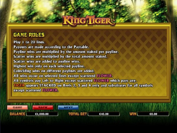 game rules by Casino Codes