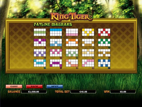 Casino Codes - payline diagrams