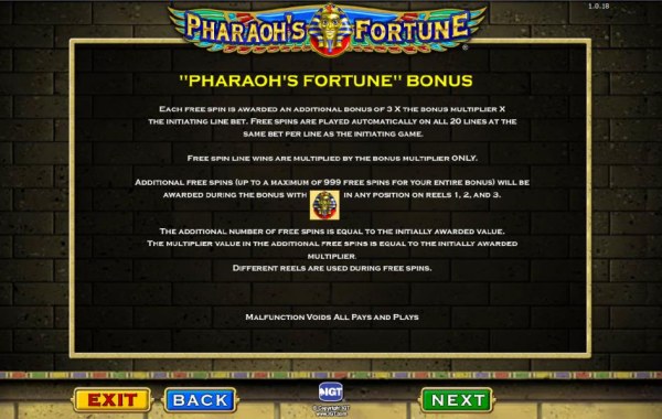 Pharaoh's Fortune screenshot