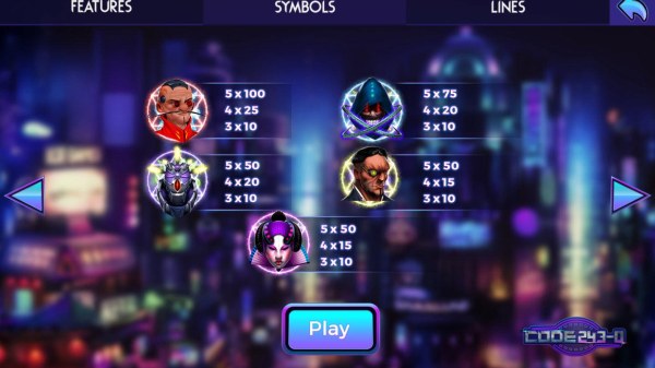 High value slot game symbols paytable by Casino Codes