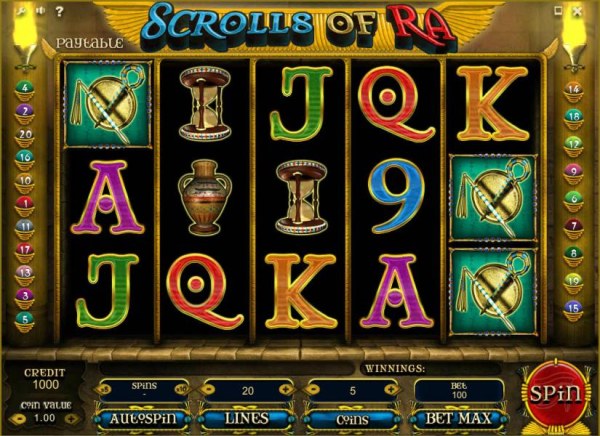 Casino Codes image of Scrolls of Ra