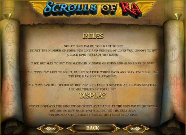 Casino Codes image of Scrolls of Ra