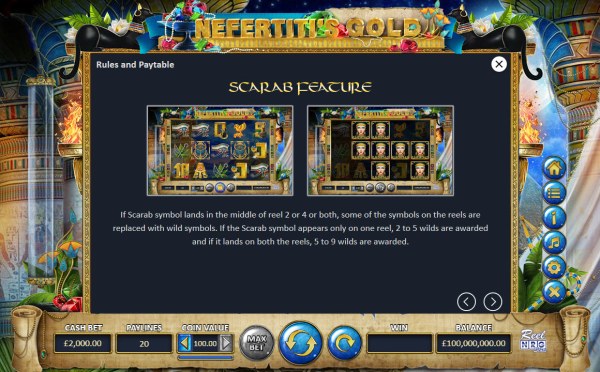 Scarab Feature - Casino Codes