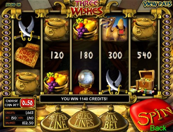 Casino Codes - magic carpet feature triggered - you win 1140 credits