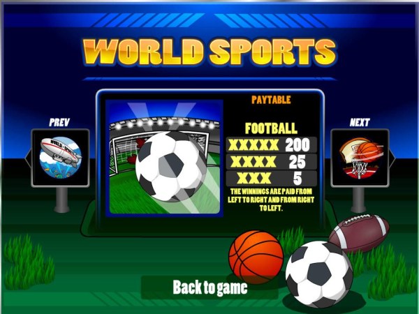 Soccer Symbol Paytable by Casino Codes