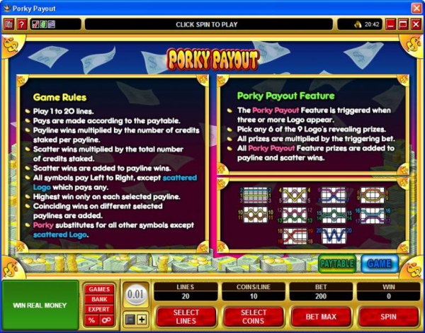 Casino Codes image of Porky Payout