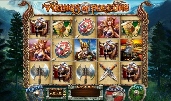 Casino Codes - Main game board featuring five reels and 20 paylines with a $500,000 max payout