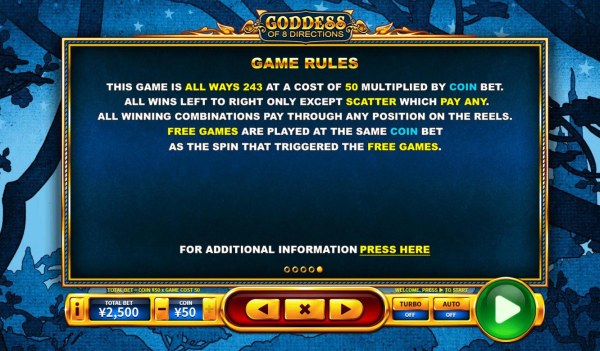 Goddess of 8 Directions by Casino Codes