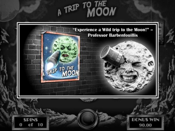 A Trip to the Moon Bonus game board - Casino Codes