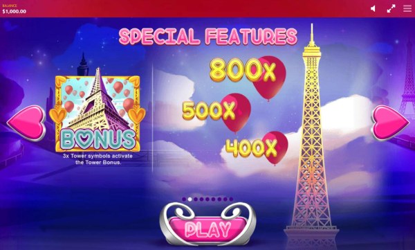 Casino Codes - Bonus - three tower symbols activate the Tower Bonus