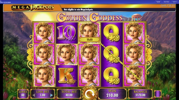 Images of Mega Jackpots Golden Goddess
