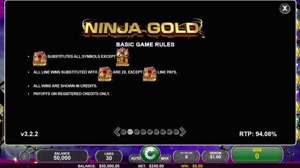 Casino Codes image of Ninja Gold