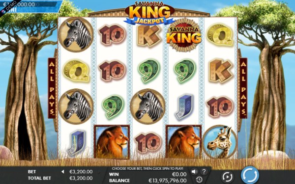 Savanna King Jackpot by Casino Codes