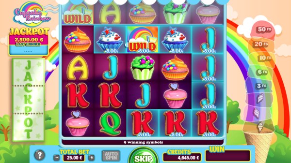 Casino Codes image of Cupcake Rainbow