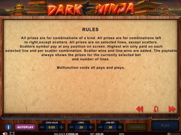 Dark Ninja by Casino Codes