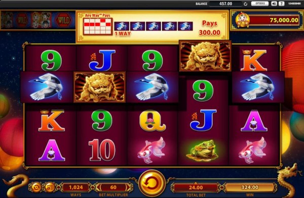 Casino Codes - A winning combination triggers a 300.00 payout.