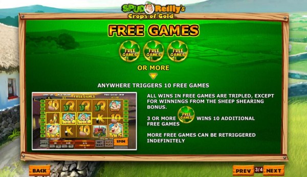 Three or more four-leaf clover symbols anywhere triggers 10 free games. by Casino Codes