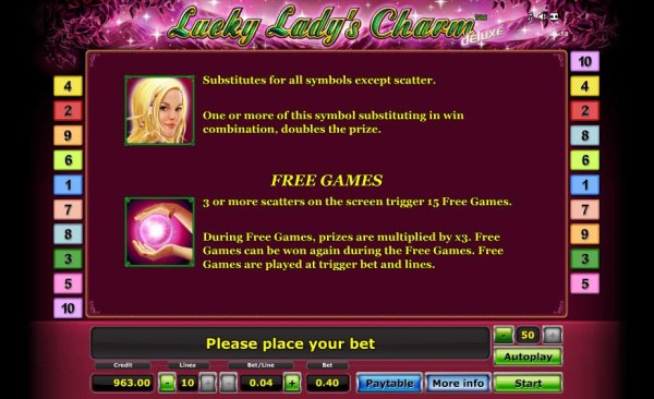 Lucky Lady's Charm Deluxe screenshot