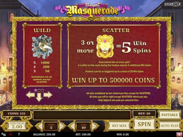 Royal Masquerade by Casino Codes
