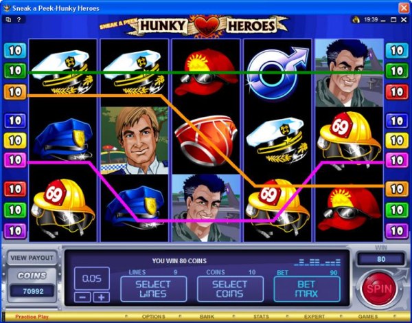 Sneak a Peek-Hunky Heroes by Casino Codes