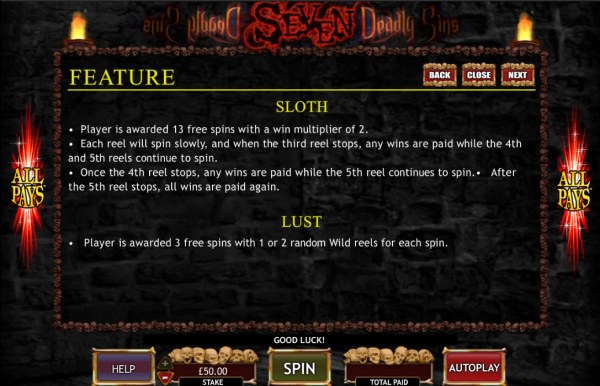 Casino Codes image of Seven Deadly Sins