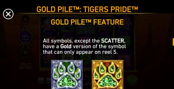 Gold Pile Tigers Pride by Casino Codes