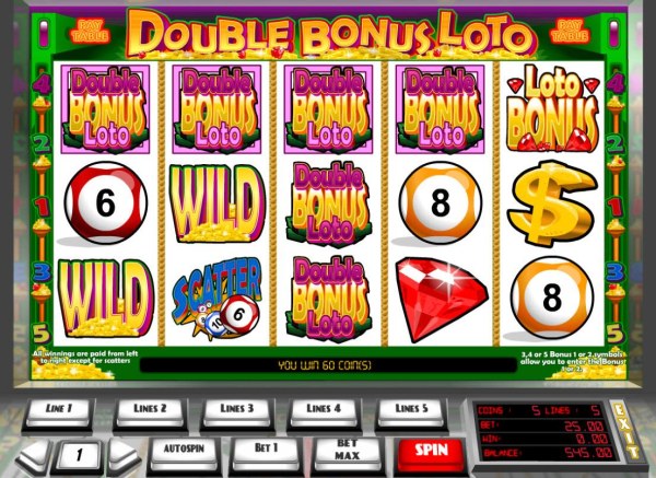 Casino Codes image of Double Bonus Loto