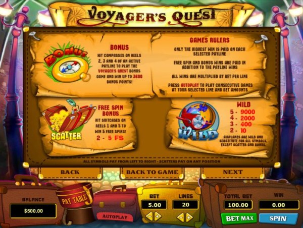 Casino Codes image of Voyager's Quest