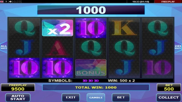 Wild 2x multiplier doubles the payout - Casino Codes