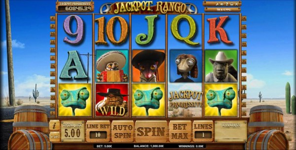 main game board featuring five reels, 25 paylines and a progressive jackpot - Casino Codes