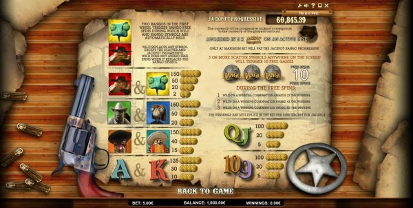 paytable and general game rules by Casino Codes