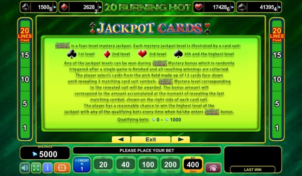 Casino Codes - Jackpot Cards Rules