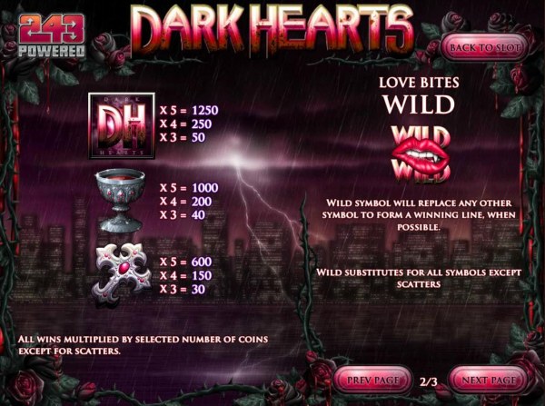 Casino Codes image of Dark Hearts