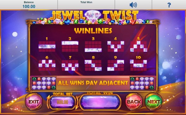 Payline Diagrams 1-10 - Casino Codes