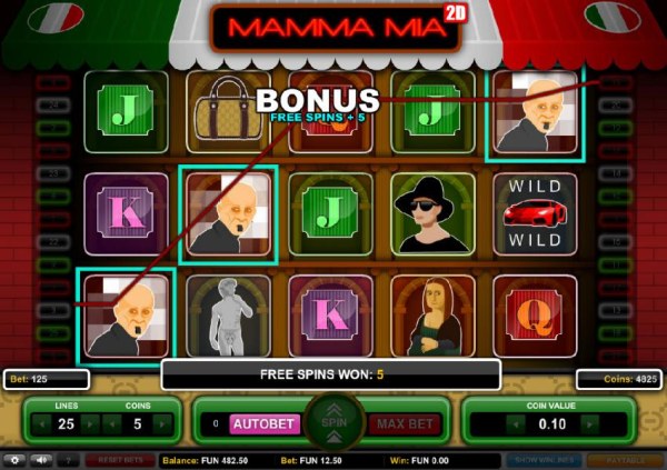 Three scatter symbols triggers free spins bonus feature - Casino Codes