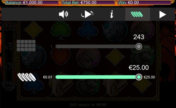 Click on the side menu button to adjust the coin value. - Casino Codes