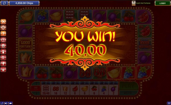 Casino Codes image of Cash Out Fortune