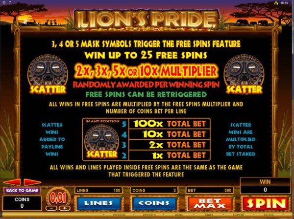 Casino Codes image of Lion's Pride