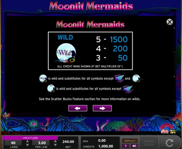 Casino Codes image of Moonlit Mermaids
