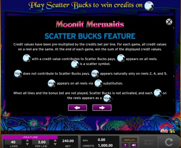 Scatter Bucks Feature - Base Game Rules - Casino Codes
