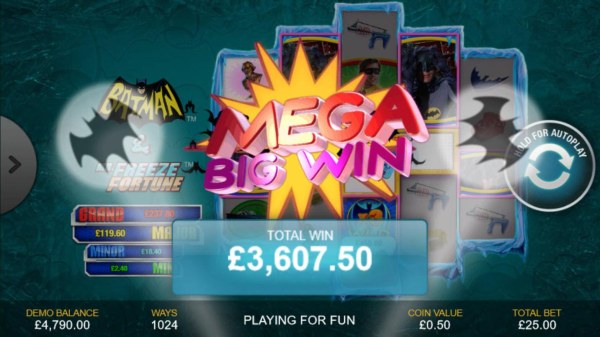 A 3,607.50 mega win triggered. - Casino Codes