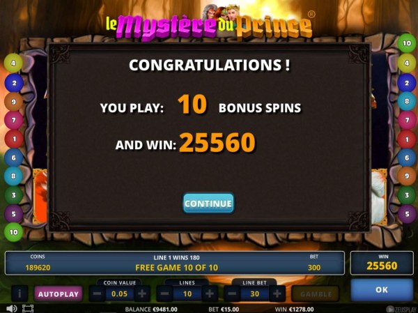 Total Bonus Win 25560 - Casino Codes